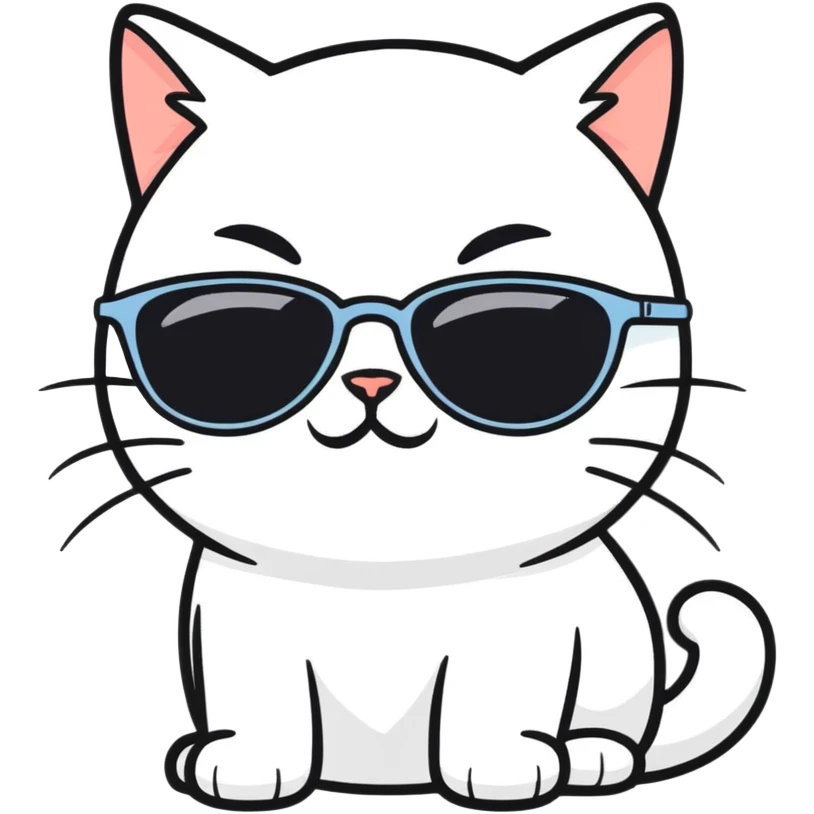 Cat with sunglasses emoji