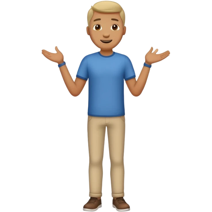 man full body doodle cartoon 2D talking emoji