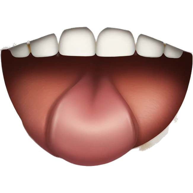 Man bite lip emoji