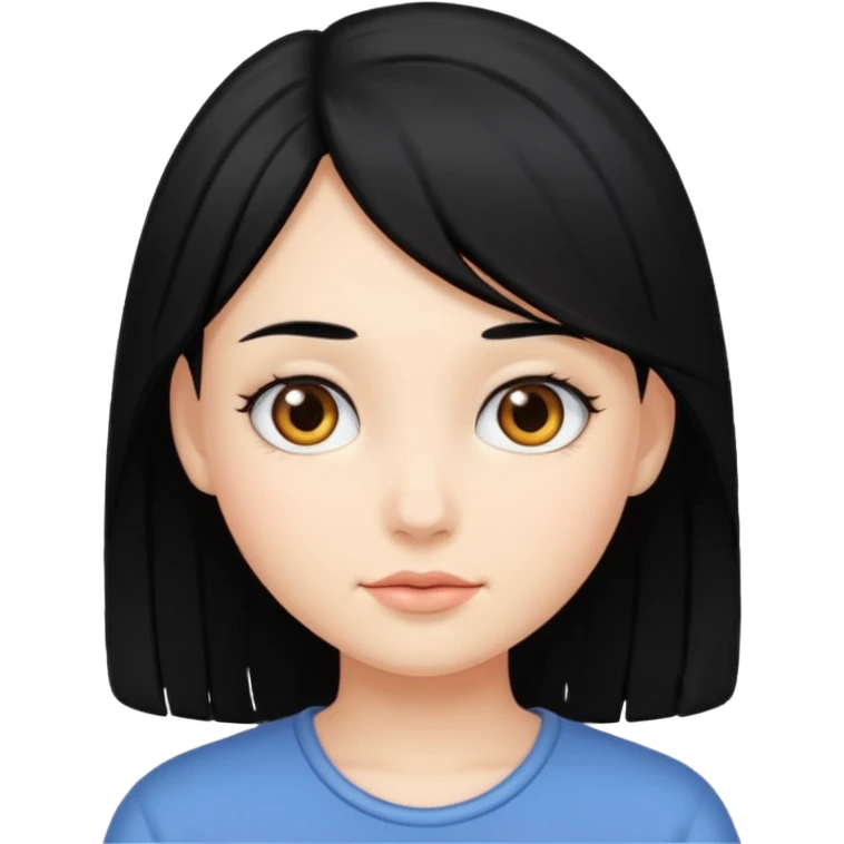 Girl with black hair Long emoji