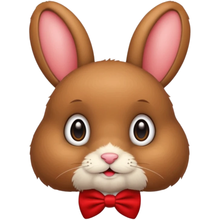 brown bunny with red bowtie emoji