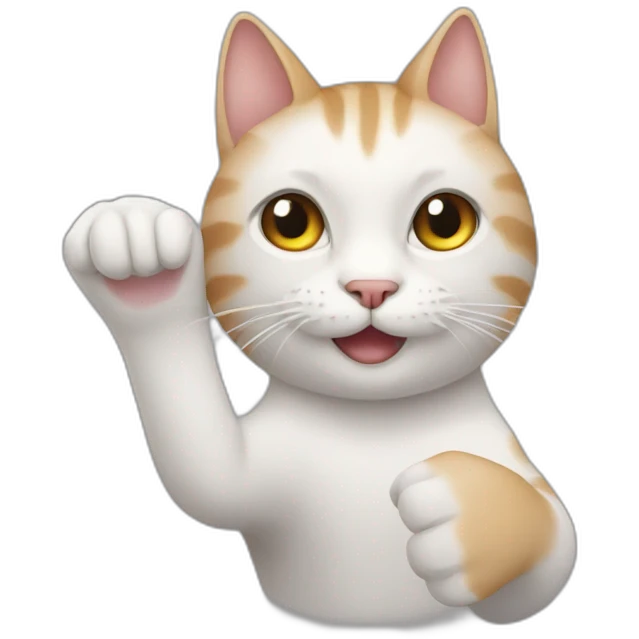 Cat as hand emoji