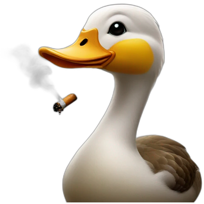 Duck smoking emoji