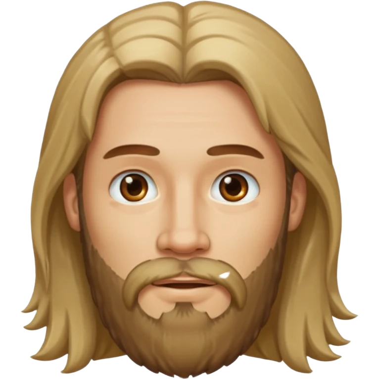 رجل لديه شعر طويل ولحية emoji