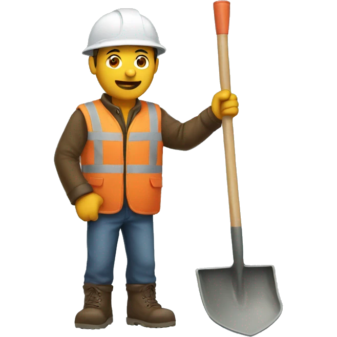 man with shovel emoji