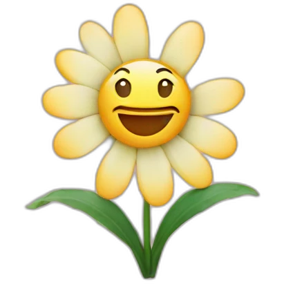 Flower with face in the middle emoji
