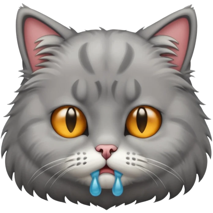 a portrait of crying cat emoji
