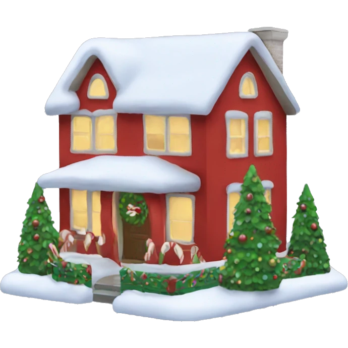 christmas house emoji