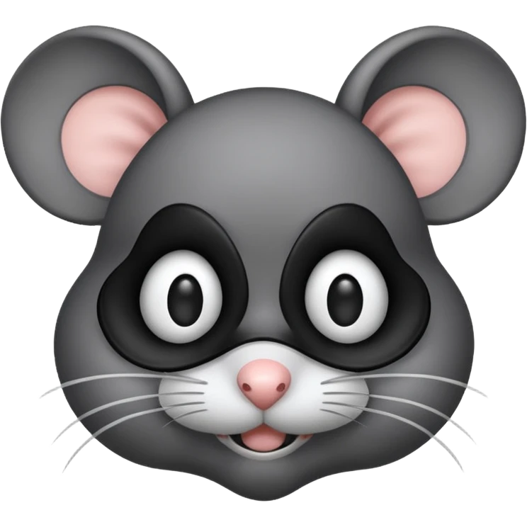 mouse with black mask  emoji