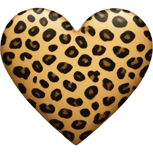 Leopard print heart emoji
