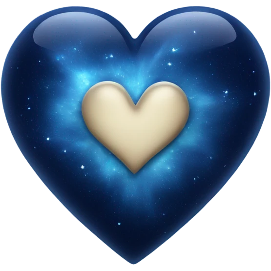 Dark blue cosmic heart emoji
