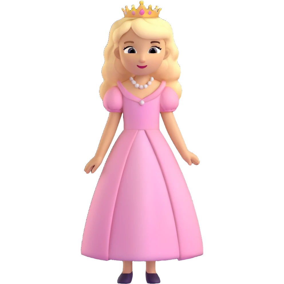 blonde princess with light pink dress emoji