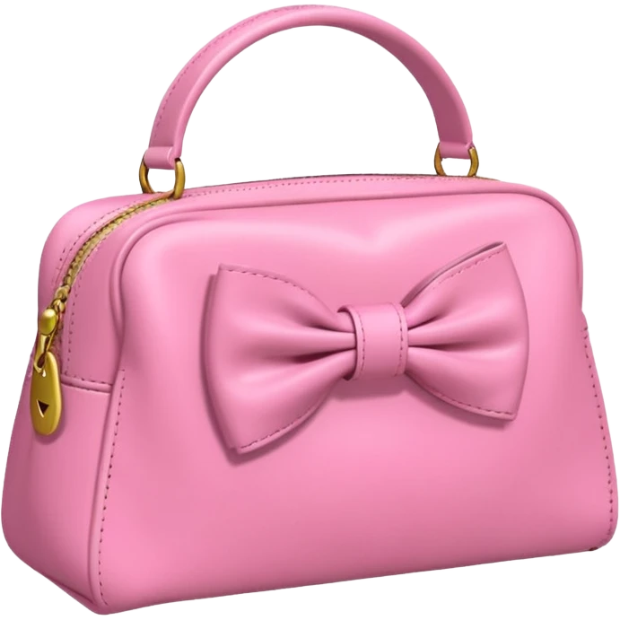 Uma necesserie braca com laços rosas emoji