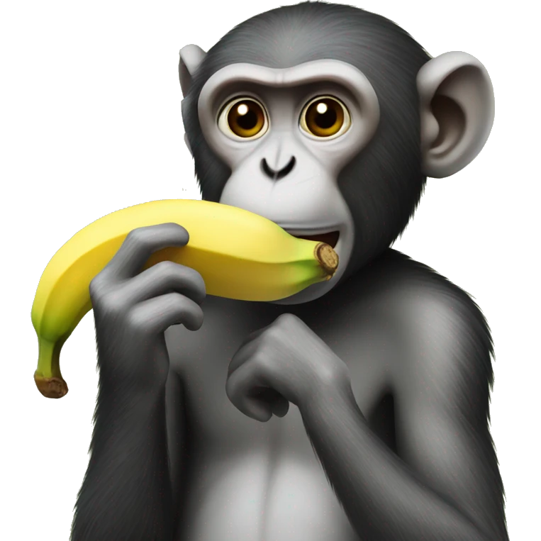 Monkey eating banana  emoji