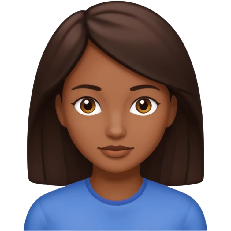femme blanche brune avec des cheveux lisse (cheveux plus foncé presque noir) emoji