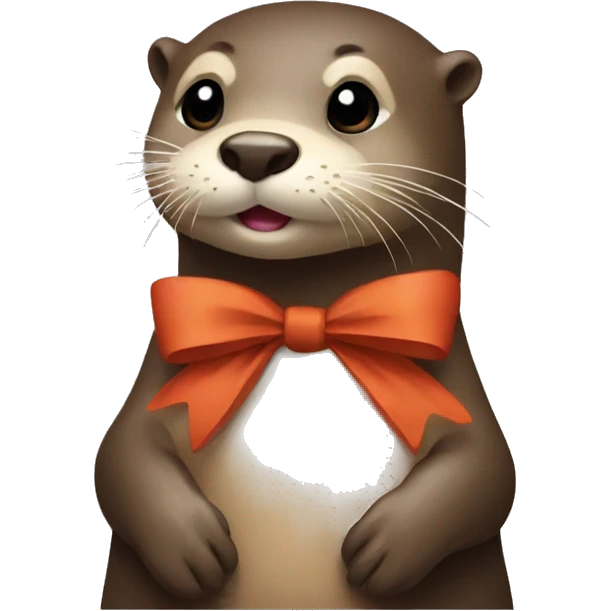 Otter with bow emoji