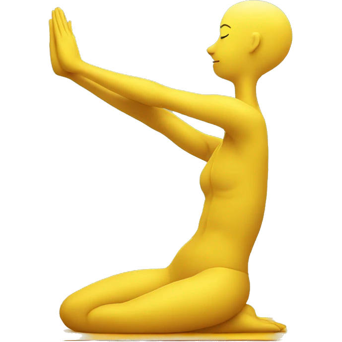 yellow person doing yoga emoji