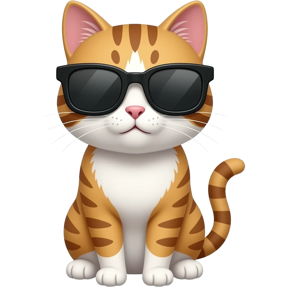 Cat wearing sunglasses emoji