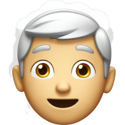 Smiling French man have a surprised emoji