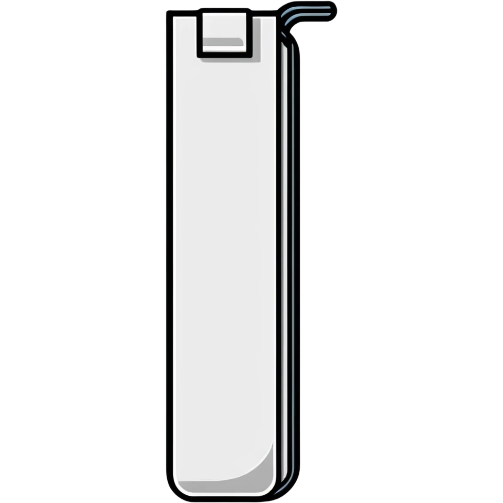 minimalistic bookmark icon with clean lines, simple and modern, high contrast emoji
