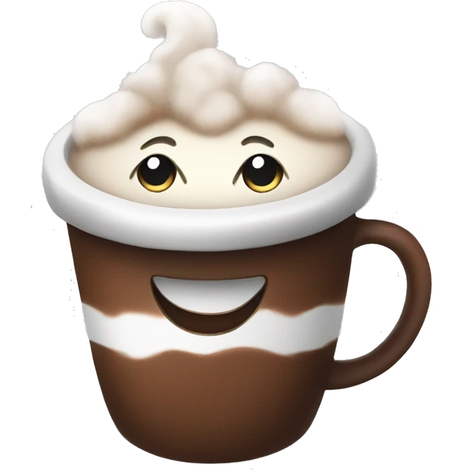 Hot cocoa smiling emoji