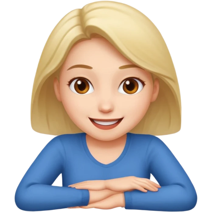 Mulher sentada,com,cara de safada emoji