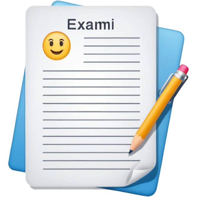 exam paper with a one on it und double underlined emoji