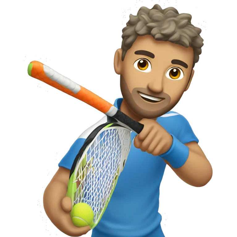jugador de padel con pala emoji