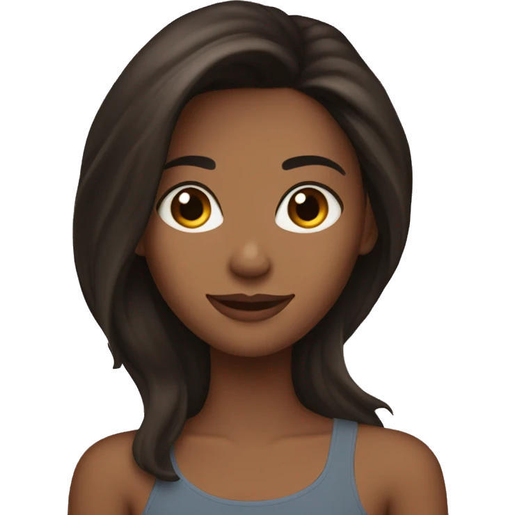 brunette in love emoji