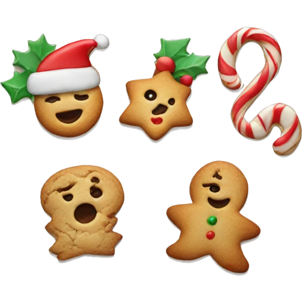 Cute Christmas cookies  emoji