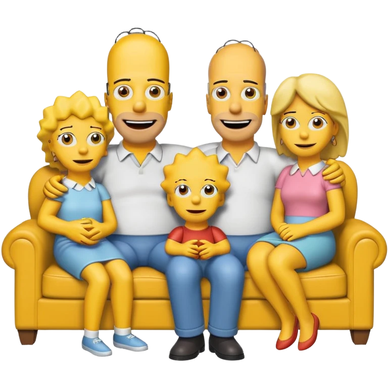 the simpsons in a couch emoji