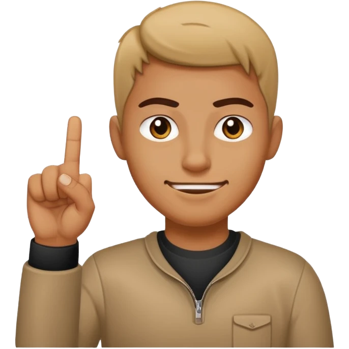 Orta parmak ceken adam emoji