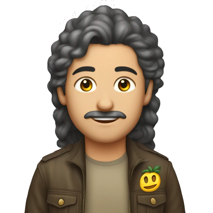 Çok yemek yemiş ağzımdan yemek akan gözleri kalp saçları kıvırcık emoji emoji