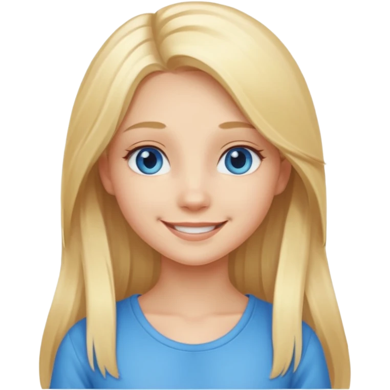 cute girl full body with long blonde hair emoji