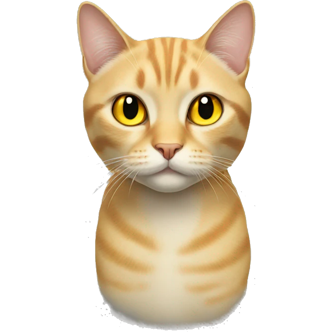 Realistic yellow eyed cat emoji