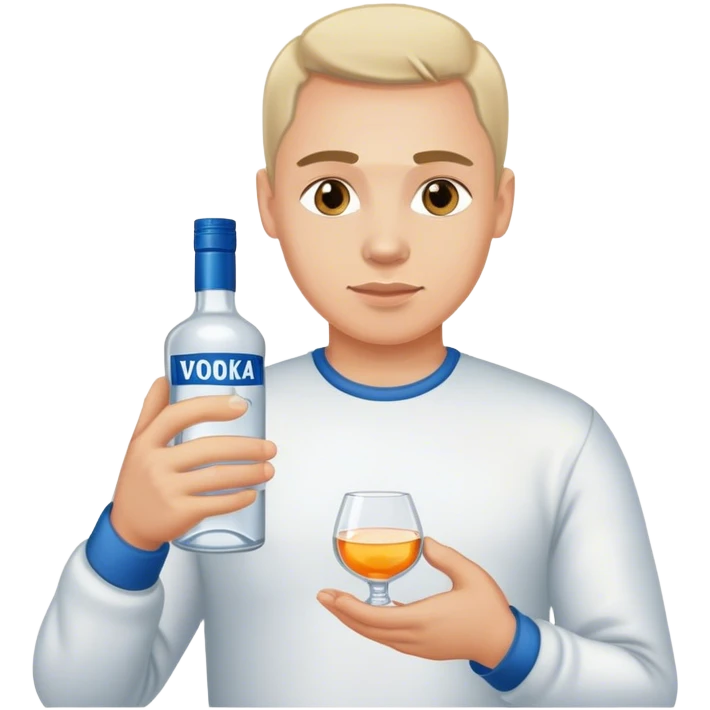 Russian with vodka emoji
