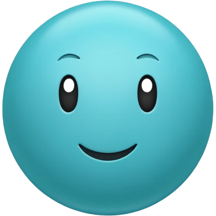 cyan ball plain emoji