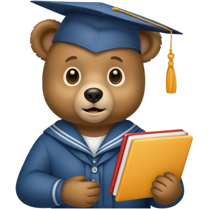 student bear emoji