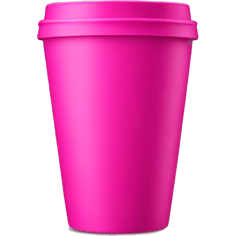 Hot pink cup emoji