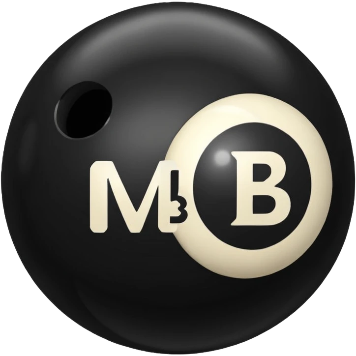 Black pull Ball with MB written on it. Nothing else no holes or anything. emoji