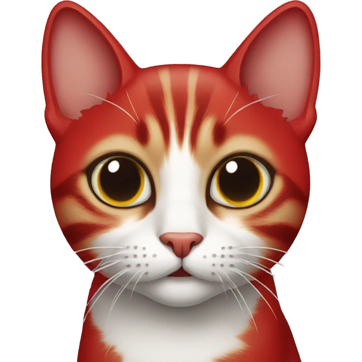 Cat red and black emoji