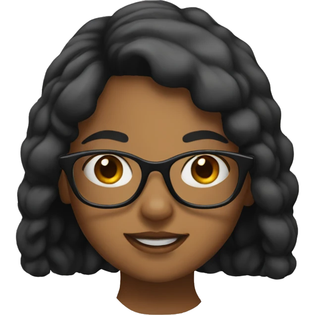 Girl with glasses  emoji
