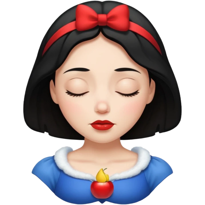 eyes closedsnow white emoji