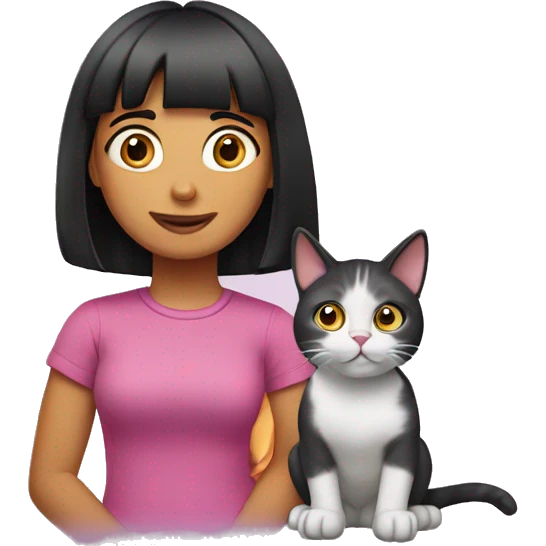 Dora and cat emoji