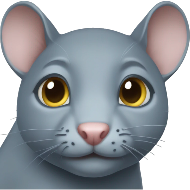 Cute Russian blue rat emoji