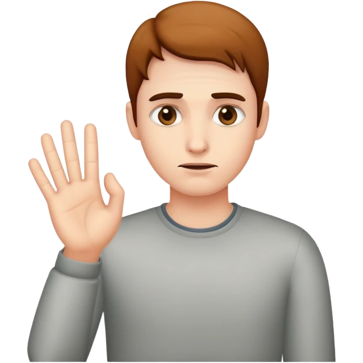 Person making no thanks gesture emoji