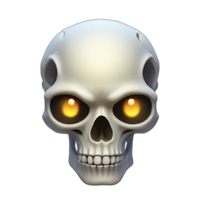a capricorn skeleton with glowing eyes emoji