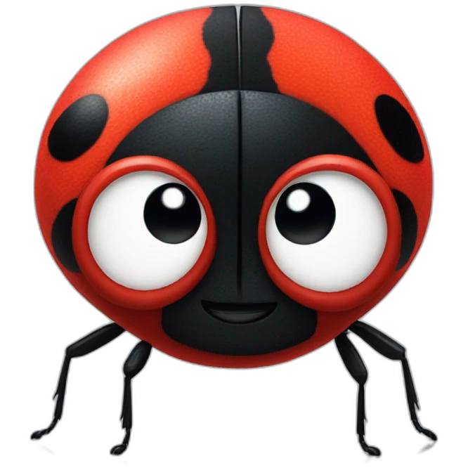 Pixar ladybug hairy emoji