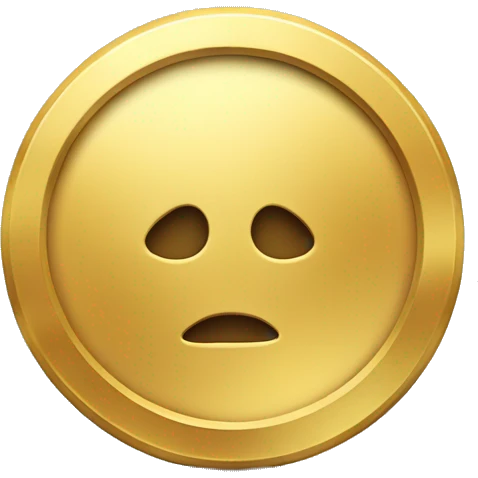 Small gold coin emoji with a ‘0’ in the middle emoji