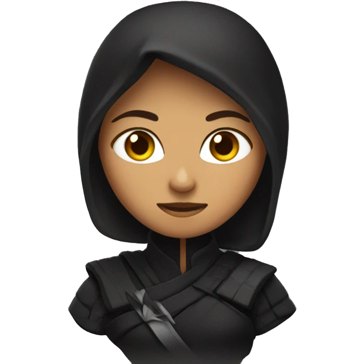 Ninja mujer todo de negro  emoji